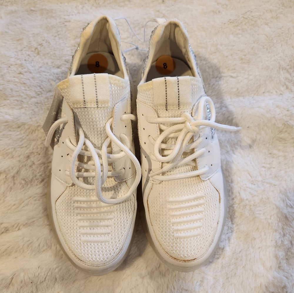 Juicy Couture White Rhinestone Sneakers